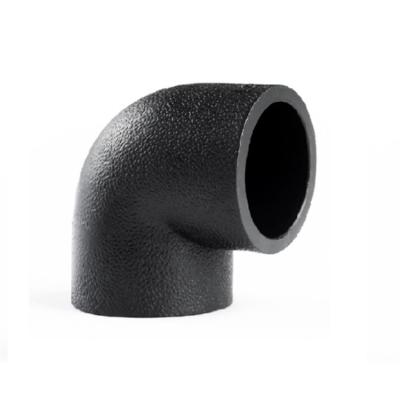 China HDPE Pipe Connector HDPE Hot Fusion Fittings 1inch 4inch 6inch 20 40 50 63 Equal Elbow 90 for sale