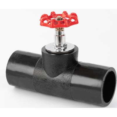 China Hot HDPE Pipe Connector HDPE Fusion Fittings dn20mm dn110mm Stop Valve for sale