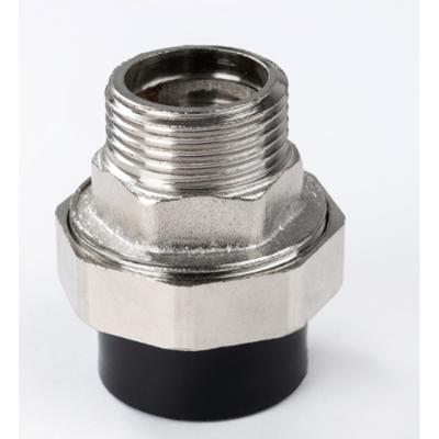 China Hot HDPE Pipe Connector HDPE Fusion Fittings 1inch 1.2inch 1.5inch Male Thread Coupling for sale