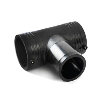 China Electrofused Tee 110mm Equals HDPE Pipe Connector HDPE Electrofusion Pipe Fittings 63mm 75mm 90mm for sale