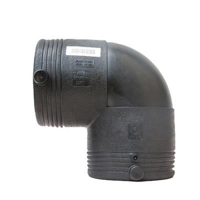 China HDPE Pipe Connector PE100 HDPE Electrofusion Fittings PE 90 Degree Elbow 200mm for sale