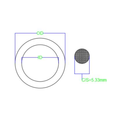 China 5.33mm Diameter O Ring Seals AS568 Standard Heat Proof O Rings 70-90 Shore A for sale