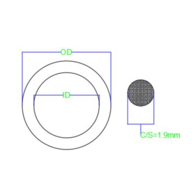 China NBR Rubber O Ring JIS P Standard Wire Diameter 1.9mm Heat Resistant 90 Shore A for sale