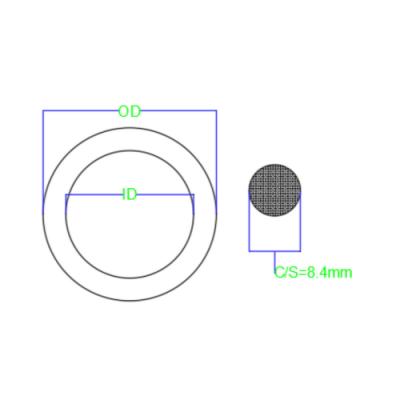 China Black Round Rubber Seal Ring O Shaped 90 Shore A JIS P Standard 209.5x8.4 for sale