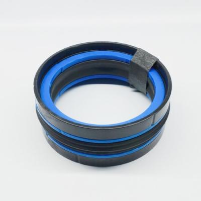 China Black Hydraulic Cylinder Piston Seals Dual Action 80 Shore A Fiction Resistance for sale