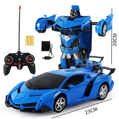 China Factory Direct High Quality RC Model Electric Car Sports Robots Toy Deformation Robots Remote Control Deformation Car 2 in1Mode Transf for sale