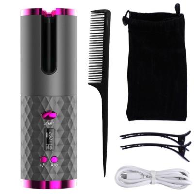 China Cordless Rotating Heat Settings Adjustable GP USB Charging Mini Portable Cordless Automatic Hair Curler Machine for sale