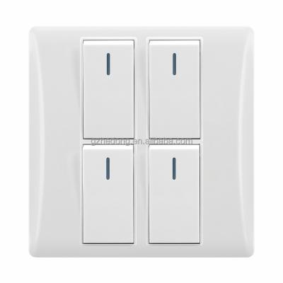 China Smart Home Automation System UK Bangladesh Pakistan big button electrical switches 4 6 8 gang home switches wall sockets for sale