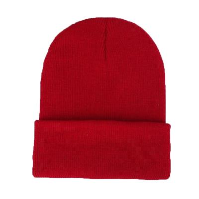 China COMMON monochrome knitted slouch winter hat skin unisex for sale