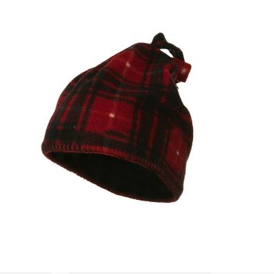 China COMMON Fashion Fleece Winter Unisex Checked Warm Beanie for sale