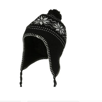 China COMMON Winter Junior Snow Ear Cover Knit Acrylic Hat for sale