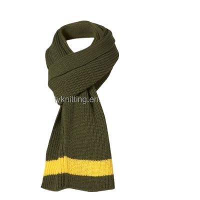 China Long Length Acrylic Knitted Scarf Men's Winter Style for sale