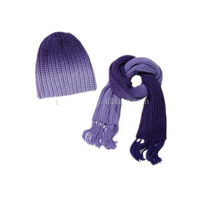 China Popular Winter Warm Bestselling Soft Warm Bestselling Feeling Scarf And Hat Set for sale