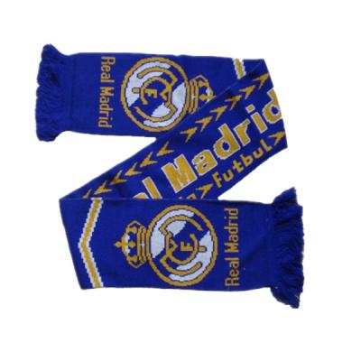 China Wholesale Cheap Soft Feeling Knitted Warm Scarf With Tassel Short Football Club Knitted Men Fan Scarf for sale