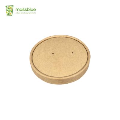 China Ice Cream Paper Lid Wrapping Paper Pilfer Proof Custom Printed Biodegradable Hot Soup Lid for sale