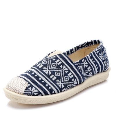 China TREE 2020 new spring women's cloth low-top shoes with new shallow mouth women's fashion embroidery stripe shoes for sale