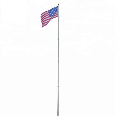 China Telescopic Wind Resistant Flying Style Aluminum Telescopic Flagpole And Flag Pole Bracket Aluminum Hardware for sale