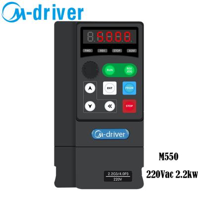 China Power â of Moter; ‰ ¤ M-driver 2.2KW single phase 220V AC vfd drive 2.2KW variable frequency pump inverter for sale