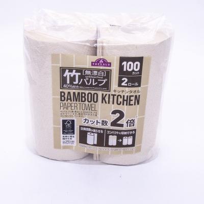 China High Quality Eco-Friendly Bamboo Pulp Kitchen Paper Towels Reusable Bamboo Pulp Toilet Paper for sale