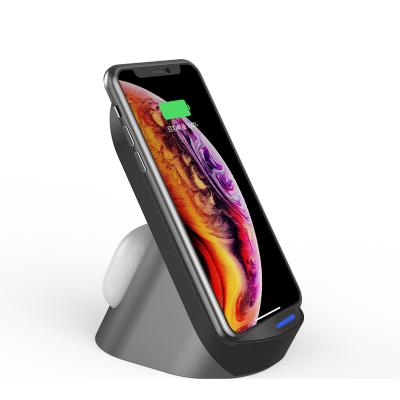 China 2023 New Product 15W 10W 7.5W 5W Multifunctional Stand QC3.0 2 IN 1 Station Fast Wireless Charging Dock Wireless Charger For Phone Earphone for sale