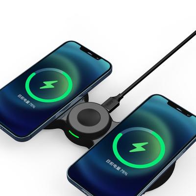 China Multifunctional 3 in 1 Wireless Magnetic Multiple Device Charger Station Stand Charging Pad for Phone Watch Headsets for sale