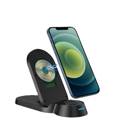 China Multifunctional Custom Qi Foldable Fast 3 In 1 Fast Charging Magnetic Wireless Charger Stand Type C Wireless Charger For Mobile Phone for sale