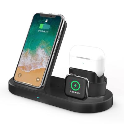 China Newcomer 2023 Multifunctional 15W 4 IN 1 Wireless Dock Charger Stand Fast Charging Stand For Qi Enabled Smart Phone Watch Earbuds for sale