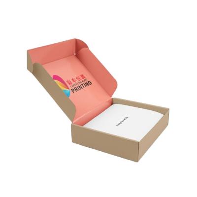 China Recyclable Full CMYK Colors Custom Design LOGO Strong Corrugated Hard Paper Craft Paper Mailing Box for sale