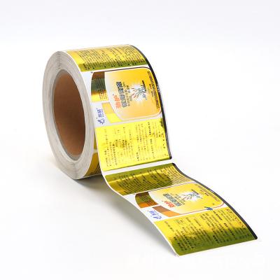 China Waterproof Hot Sale Color Printing Sticker Self Adhesive Label Packing Label In Roll for sale