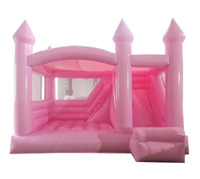 China New 0.55 White Commercial Wedding Inflatable PVC PVC Bouncer Bouncy Castles For Rental for sale