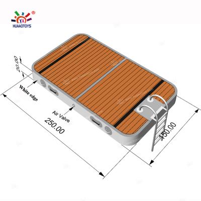 China High quality PVC inflatable yacht dock inflatable water floating dock platform with pump for sale for sale