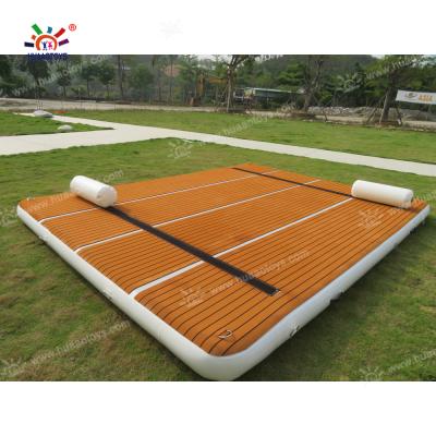 China Hot Sale 2022 High Quality PVC Inflatable Yacht Dock Inflatable Water Floating Dock Platform For Sale for sale