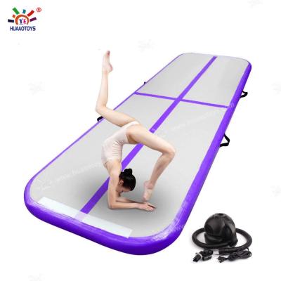 China DWF PVC Wholesale 3x1x0.1m Air Track Inflatable Gymnastic Tumbling Mat for sale