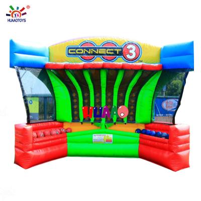 China PVC Connect 4 Inflatable Basketball Sport Games Inflatable Basketball Connect 3 Carnival Game For Party for sale