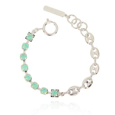 China Women Protein Rhinose Pig Nose Green Chain Spliced ​​Bracelet for sale