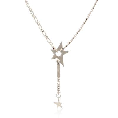 China Silver Irregular Five-pointed Star Necklace Female Short Necklace Female CIA Star Jewelry Personality Choker Clavicle Chain for sale