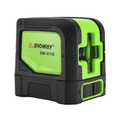 China SNDWAY 311G Green Beam Laser Level 2 Line Self Leveling Laser Level Measuring Tools 65.4x75x76mm for sale