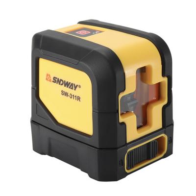 China SNDWAY Low Price Lines Laser Level 2 Red Laser Level SW-311R 65.4x75x76mm Indoor Measuring Instrument for sale