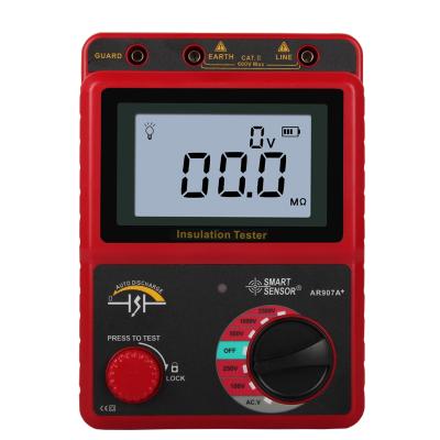 China SMART High Voltage Electronic Industry Sensor AR907 AR907A+ Megohmmeter Digital Insulation Resistance Tester for sale