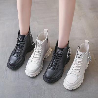 China Anti-skid Customized 2022 Women's Boots Waterproof Women's Bare Ankle Boots Genuine Leather Women's Shoes High for sale