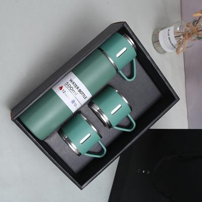 China Outdoor Travel Sustainable Coffee Tea 304 Stainless Steel Thermos Bottle 500ML Mug Gift Set for sale