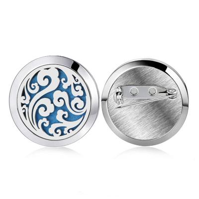 China Stainless Steel Cloud Design 25mm Essential Oil Diffuser Pendant Pin Magnetic 30mm Pins for sale