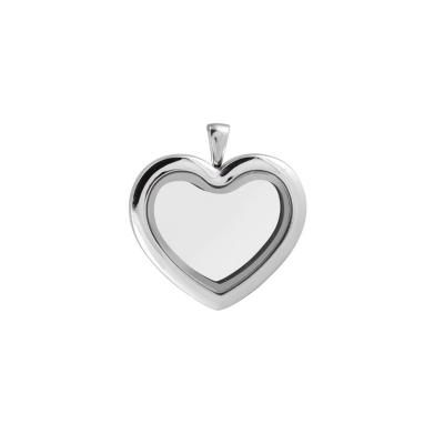 China Fashion Wholesale Pendant Stainless Steel Charm Heart Shaped Magnetic Floating Floating Pendant for sale