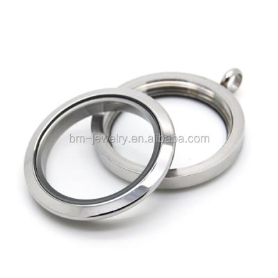 China Best Selling Stainless Steel Screw Stainless Steel Floating Memory Glass Pendant for sale