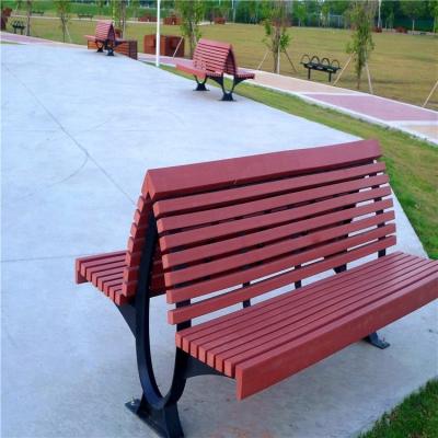 China Weather Resistance Durable WPC Solar Smart Waterproof Outdoor Garden Bench With Wood Plastic Composite Cast Leg Slats for sale