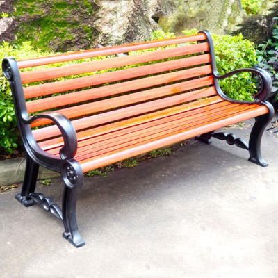 China UV-Resistant Front Porch Cast Iron Garden Bench With Wood Corner Bench Furniture Park Seats And Beautiful Compound Bench Street for sale