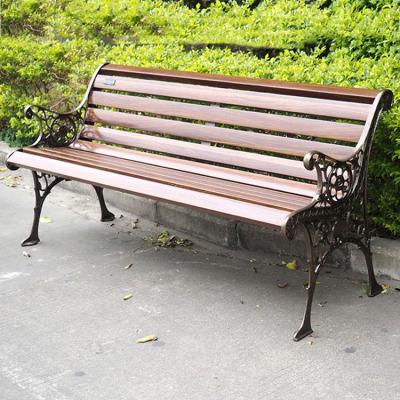 China No Deformation Composite Plastic Wood Garden Bench With Cast Aluminum Ends for sale