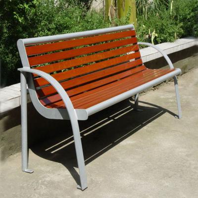 China 5 Years Warranty Pretty Appearance Patio Benches High Grade Steel and Hill Camphorwood Chair Garden Advertising Wooden Bench for sale