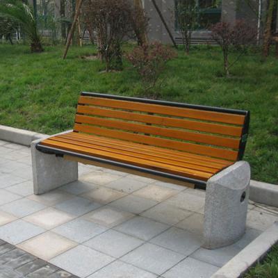 China 5 Years Warranty Cheap Wholesale Garden Furniture Natural Bench Park Chairs Support Wooden Stone Bench for sale