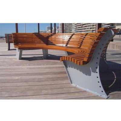 China Patio Bench Best Selling Leisure Plastic Wood And Galvanized Steel Legs Park Bench for sale